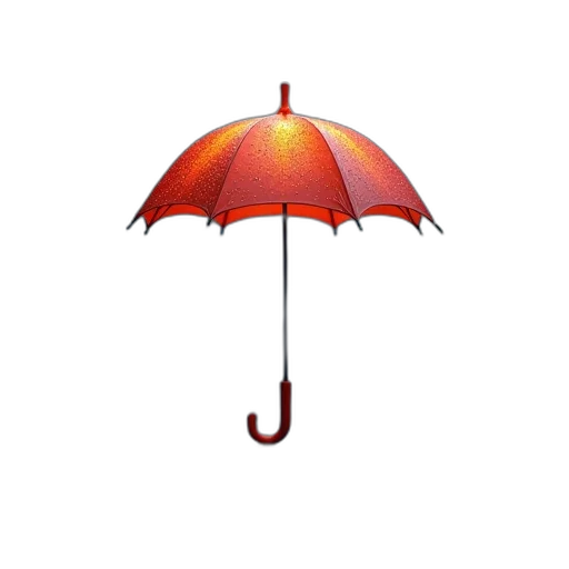 umbrella, staff, hat, 3d render, concept art, photorealistic, rain, drop transparent PNG cut-out