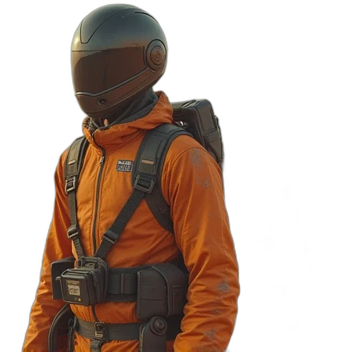 jacket, staff, concept art, 3d render transparent PNG cut-out