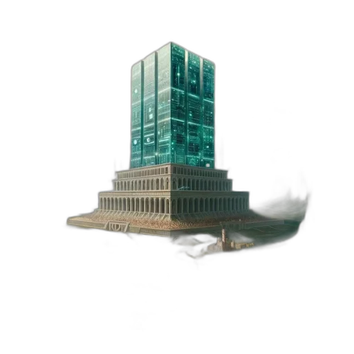 building, weapon, robot, furniture, concept art, 3d render, pixel art, vaporwave transparent PNG cut-out