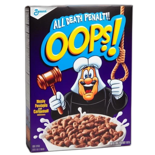 food, robot, cereal, box, featuring, smiling, judicial, figure transparent PNG cut-out
