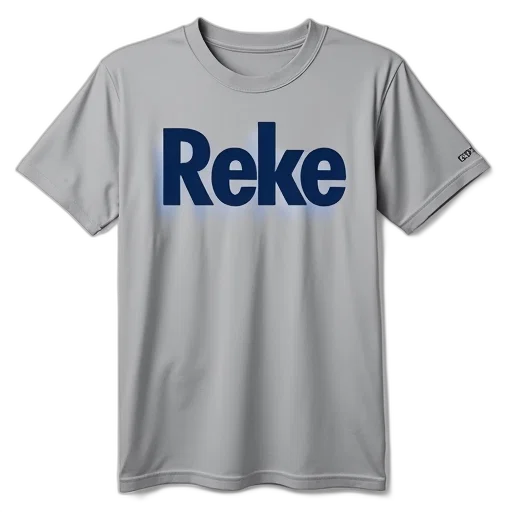 grey, t-shirt, word, reke, blue, left, side, right transparent PNG cut-out