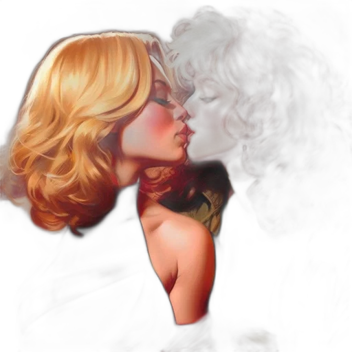 face, photorealistic, oil painting, concept art, fantasy art, fire, fog, two transparent PNG cut-out