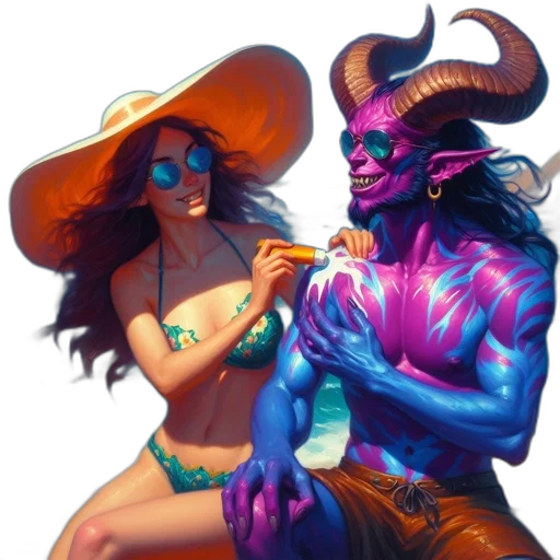 mask, creature, fantasy art, concept art, comic book art, pixel art, fire, beach transparent PNG cut-out