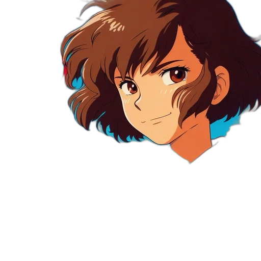 face, hair, jacket, robot, anime, vaporwave, pixel art, cartoon transparent PNG cut-out