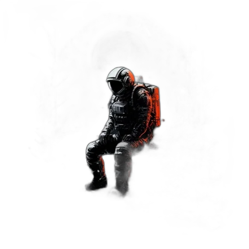 jacket, robot, mask, face, concept art, pixel art, comic book art, 3d render transparent PNG cut-out