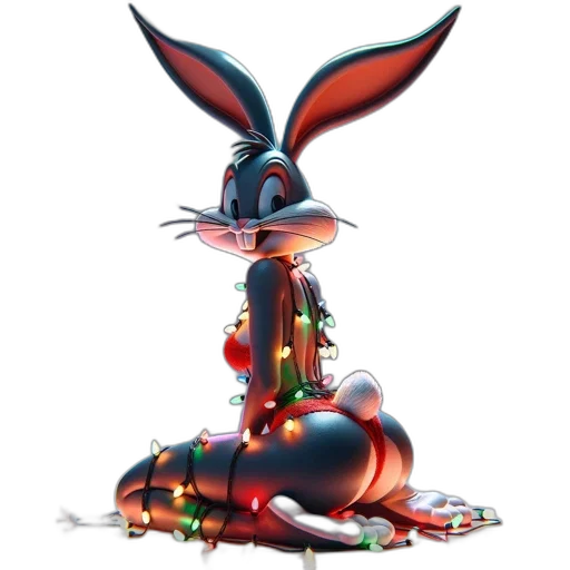 dress, concept art, pixel art, 3d render, cartoon, animated, rabbit, large transparent PNG cut-out