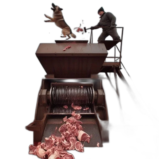 furniture, food, concept art, industrial, setting, canine, leaps, towards transparent PNG cut-out