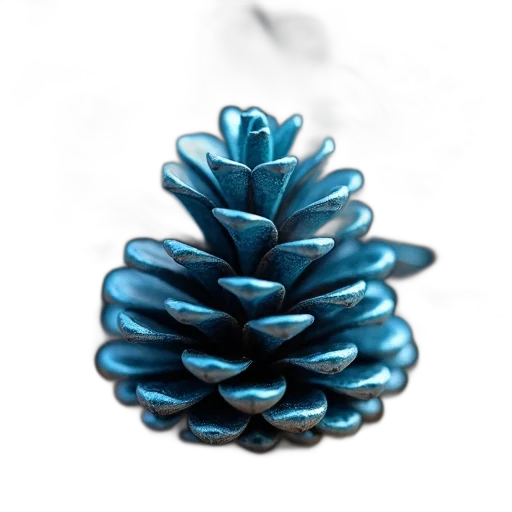 jewelry, crown, hair, tree, 3d render, photorealistic, blue, close-up transparent PNG cut-out