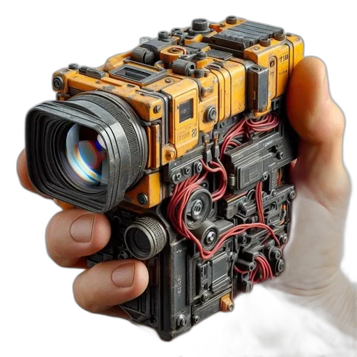 weapon, robot, animal, 3d render, photorealistic, cyberpunk, concept art, hand transparent PNG cut-out