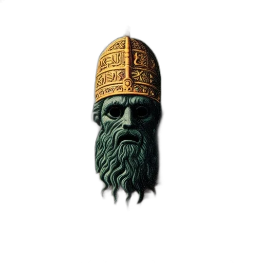 mask, face, crown, hat, pixel art, concept art, fantasy art, 3d render transparent PNG cut-out