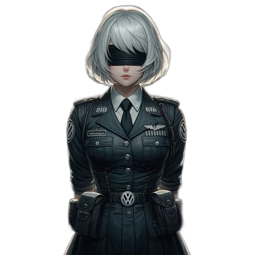 mask, face, jacket, dress, cyberpunk, concept art, fantasy art, comic book art transparent PNG cut-out