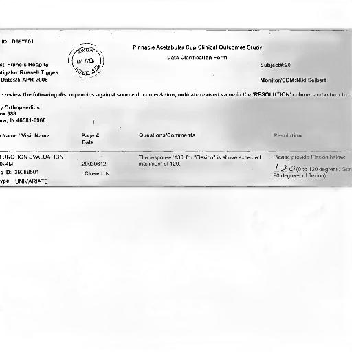 staff, medical, document, titled, pinnacle, acetabular, cup, clinical transparent PNG cut-out