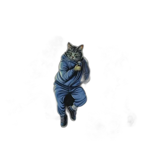 animal, jacket, staff, creature, concept art, pixel art, watercolor, photorealistic transparent PNG cut-out