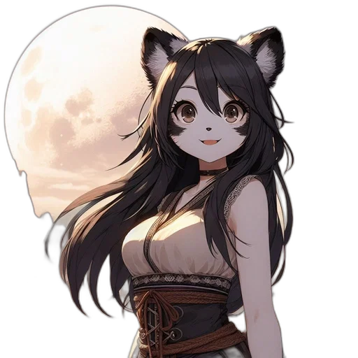 mask, staff, face, animal, anime, fantasy art, concept art, pixel art transparent PNG cut-out