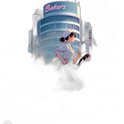 vaporwave, 3d render, concept art, photorealistic, snow, neon lights, springtime, cityscape transparent PNG cut-out