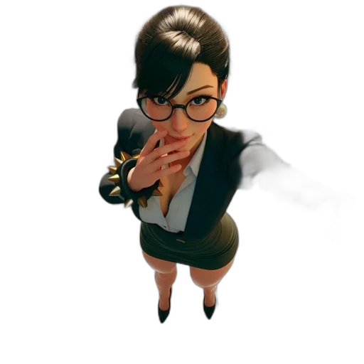 staff, dress, jacket, face, 3d render, concept art, cartoon, photorealistic transparent PNG cut-out