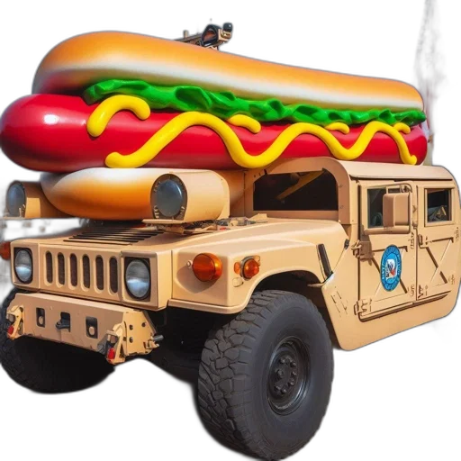 food, weapon, car, animal, 3d render, concept art, photorealistic, unusual transparent PNG cut-out