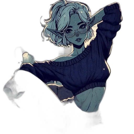 mask, jacket, staff, creature, watercolor, concept art, pixel art, vaporwave transparent PNG cut-out
