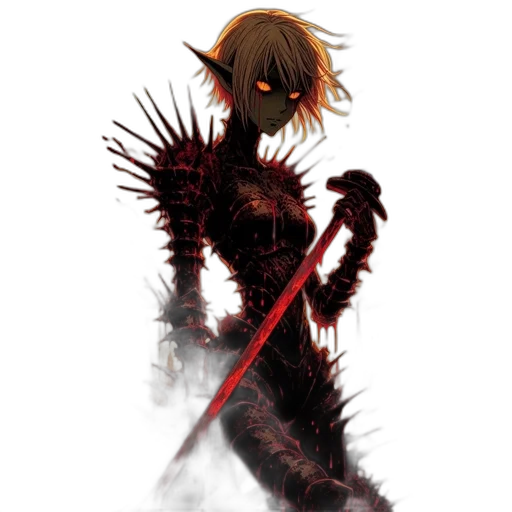staff, sword, weapon, creature, concept art, fantasy art, pixel art, comic book art transparent PNG cut-out