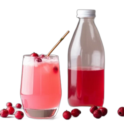 food, bottle, red, glass, filled, pink, liquid, possibly transparent PNG cut-out
