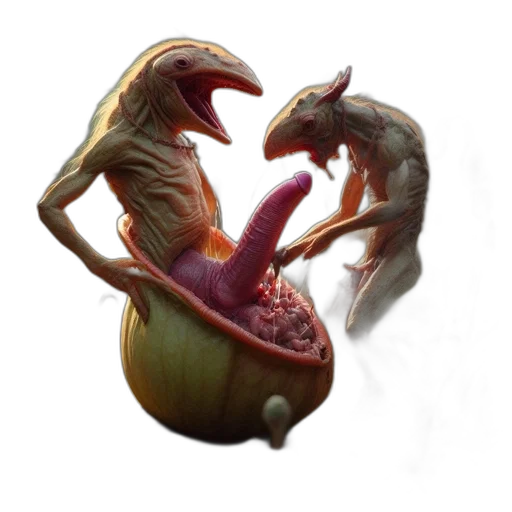 dragon, creature, animal, food, concept art, 3d render, fantasy art, photorealistic transparent PNG cut-out