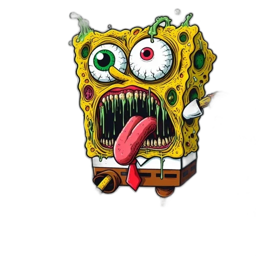 creature, face, mask, food, concept art, 3d render, pixel art, cartoon transparent PNG cut-out