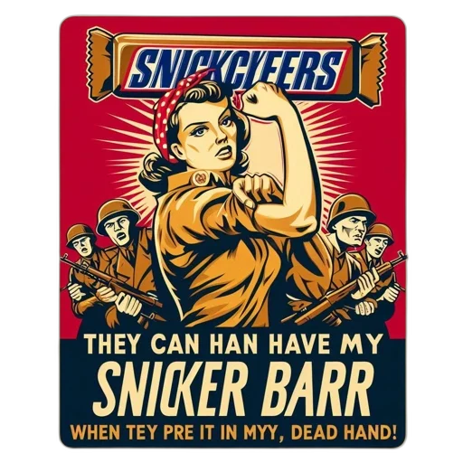 weapon, fire, woman, dressed, rosie, riveter, flexes, holds transparent PNG cut-out