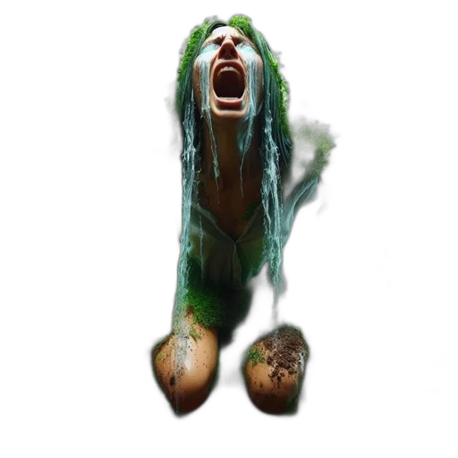 creature, animal, hair, face, concept art, 3d render, photorealistic, fantasy art transparent PNG cut-out