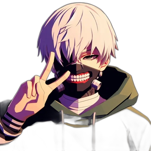 mask, face, creature, weapon, pixel art, anime, concept art, cartoon transparent PNG cut-out