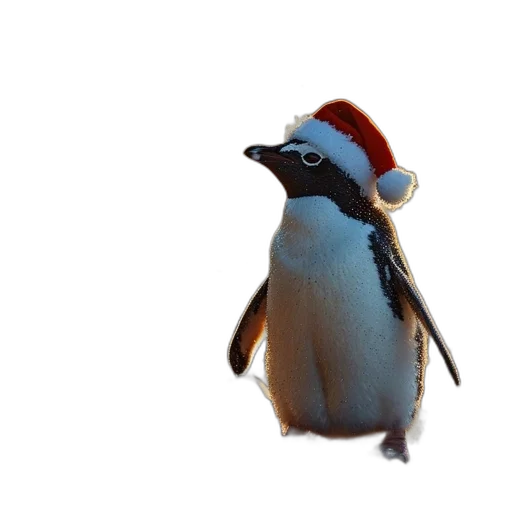 hat, animal, staff, creature, 3d render, concept art, penguin, wearing transparent PNG cut-out