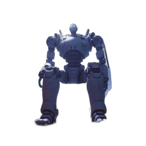robot, weapon, staff, 3d render, concept art, post-apocalyptic, setting, massive transparent PNG cut-out