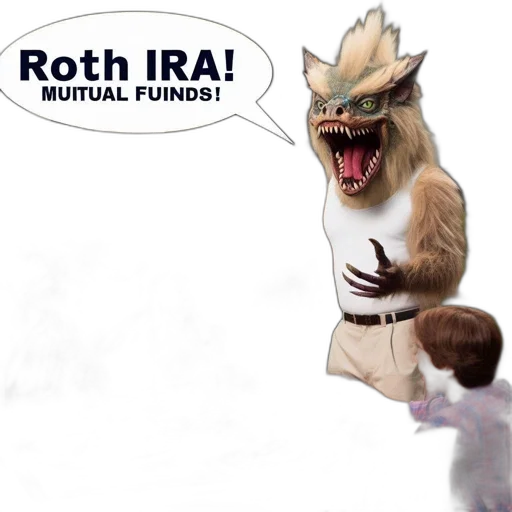 comical, scene, features, large, wolf-headed, figure, yelling, about transparent PNG cut-out