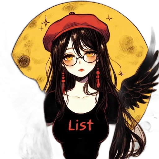 hat, staff, dress, jacket, anime, concept art, watercolor, pixel art transparent PNG cut-out