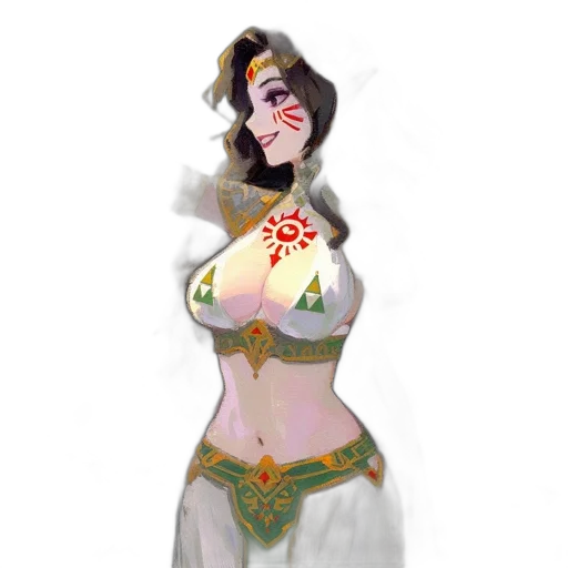 dress, jewelry, crown, staff, fantasy art, concept art, pixel art, 3d render transparent PNG cut-out
