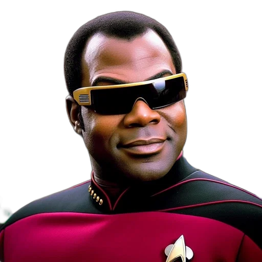 staff, 3d render, outer space, individual, wears, starfleet, uniform, featuring transparent PNG cut-out