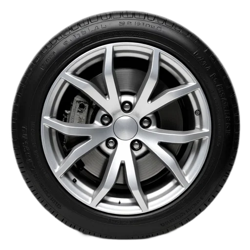 car, close-up, image, wheel, silver, rim, black, tire transparent PNG cut-out