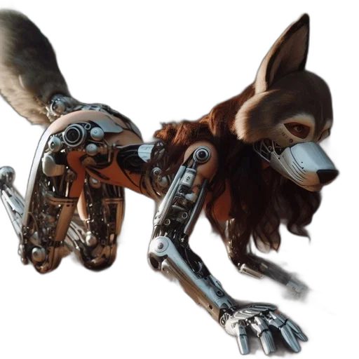 robot, animal, creature, weapon, concept art, 3d render, cyberpunk, photorealistic transparent PNG cut-out