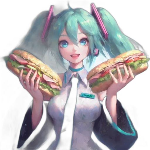 food, dress, creature, weapon, concept art, anime, vaporwave, watercolor transparent PNG cut-out