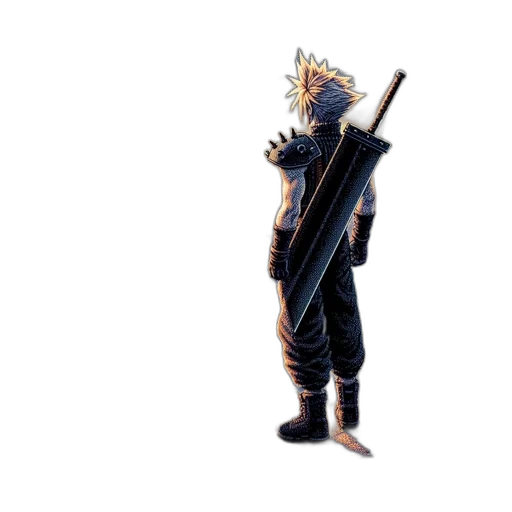 sword, staff, weapon, mask, concept art, pixel art, 3d render, fantasy art transparent PNG cut-out