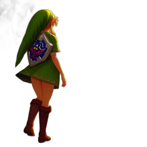 dress, staff, jacket, umbrella, concept art, fantasy art, pixel art, 3d render transparent PNG cut-out