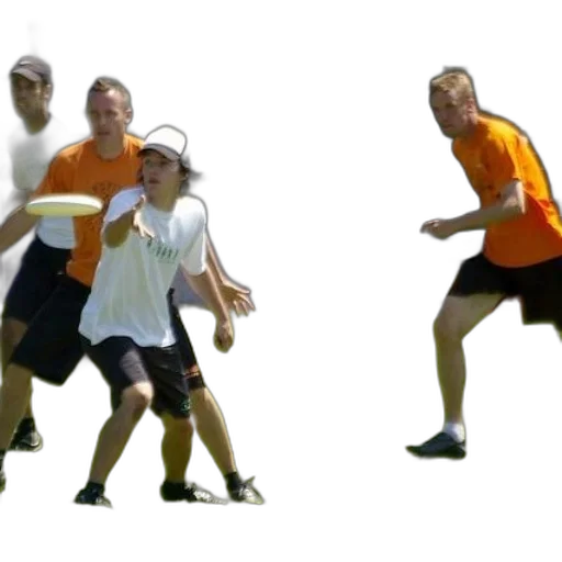 group, men, playing, frisbee, field transparent PNG cut-out