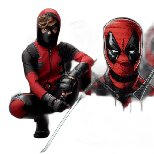 mask, concept art, comic book art, 3d render, pixel art, red, individual, dressed transparent PNG cut-out