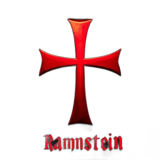 stylized, red, cross, black, background, featuring, shadow, effect transparent PNG cut-out