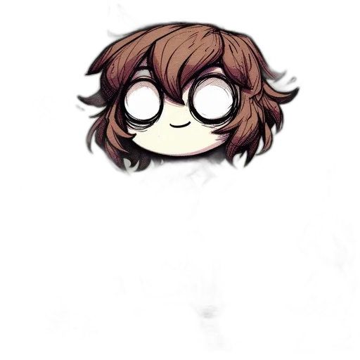 hair, face, creature, mask, anime, pixel art, cartoon, concept art transparent PNG cut-out