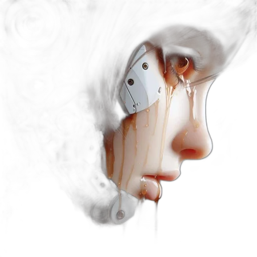 face, mask, robot, photorealistic, concept art, 3d render, fantasy art, fog transparent PNG cut-out