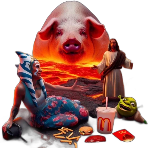 animal, creature, food, mask, concept art, photorealistic, fantasy art, 3d render transparent PNG cut-out
