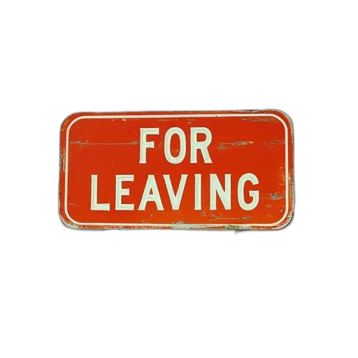 staff, sign, leaving, colorful transparent PNG cut-out