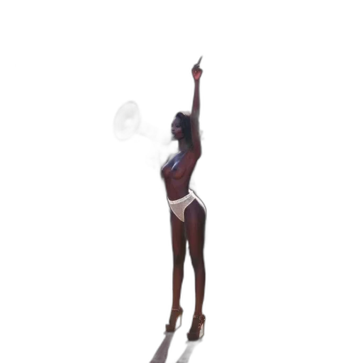 staff, dress, creature, umbrella, concept art, 3d render, pixel art, photorealistic transparent PNG cut-out