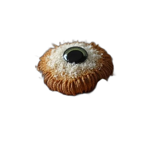 food, crown, jewelry, staff, 3d render, photorealistic, black, eye transparent PNG cut-out