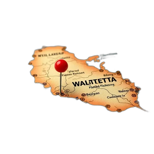 weapon, umbrella, detailed, map, malta, valletta, red, pin transparent PNG cut-out
